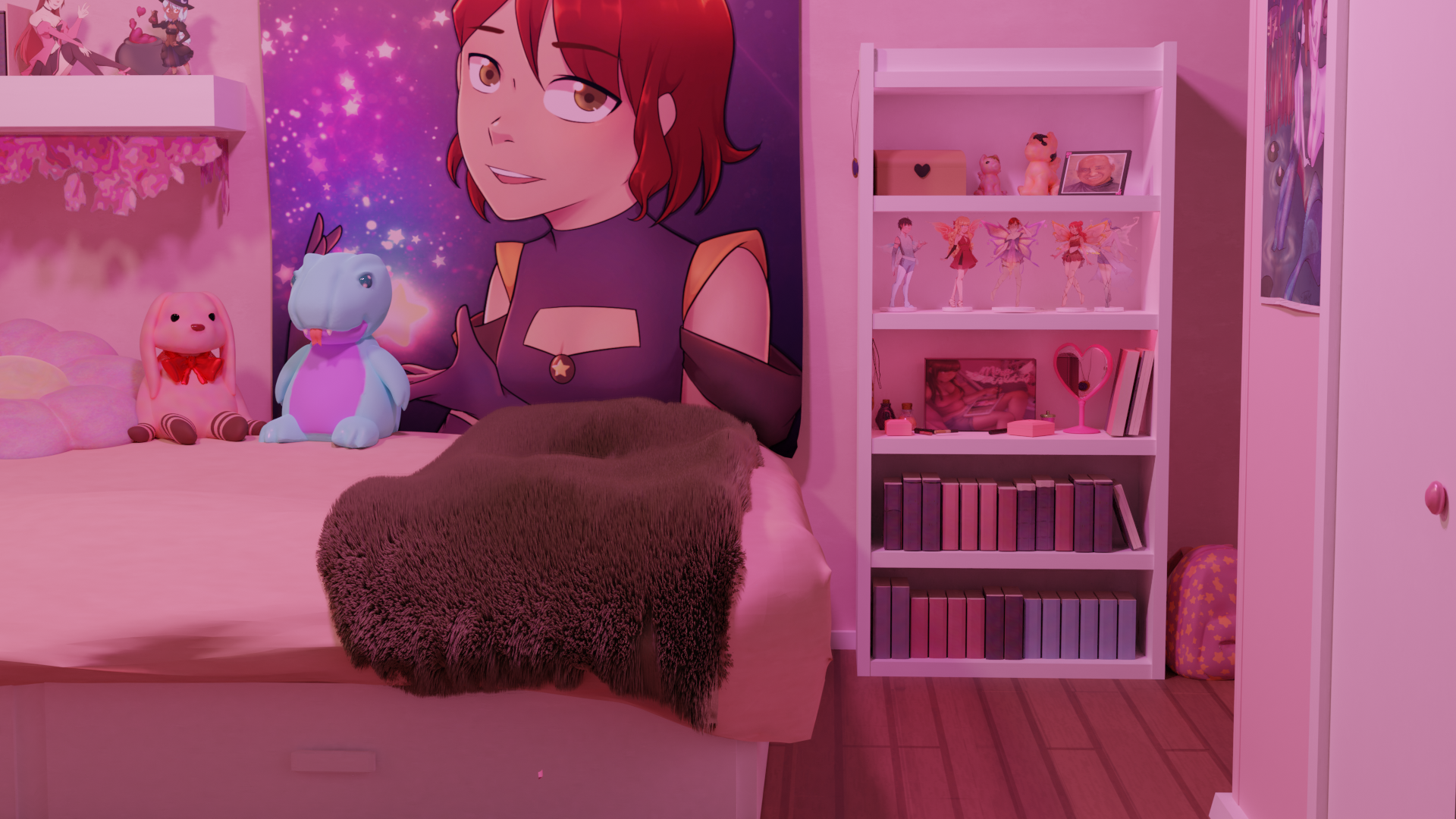 3D render of the Artist's bedroom